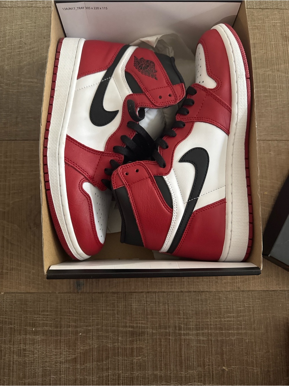 Jordan Retro 1 retro High-Top Sneakers in Red, White & Black used chicago 2015